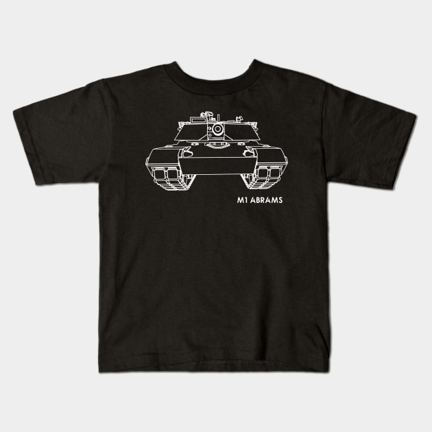 M1 Abrams Tank Kids T-Shirt by Arassa Army